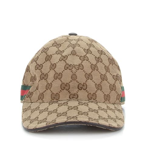 gucci monogram hat.